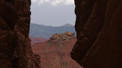 view between the rocks