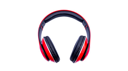 Wireless headset on white background. Selective focus