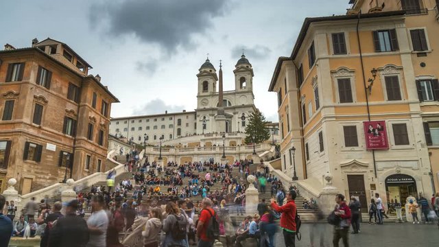 Placed at the feet of the scenographic steps of Trinità dei Monti, one of Rome's most famous images worldwide, beautiful Piazza di Spagna is in the third place of our ranking.  rome hyperlapse