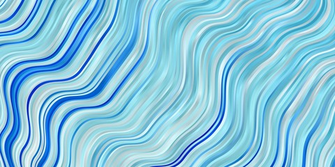 Light BLUE vector template with curves. Bright sample with colorful bent lines, shapes. Template for your UI design.