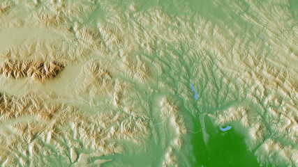 Prešovský, Slovakia - outlined. Physical