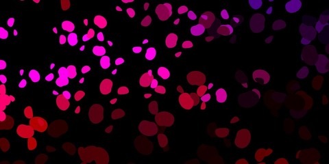 Dark pink vector background with random forms.
