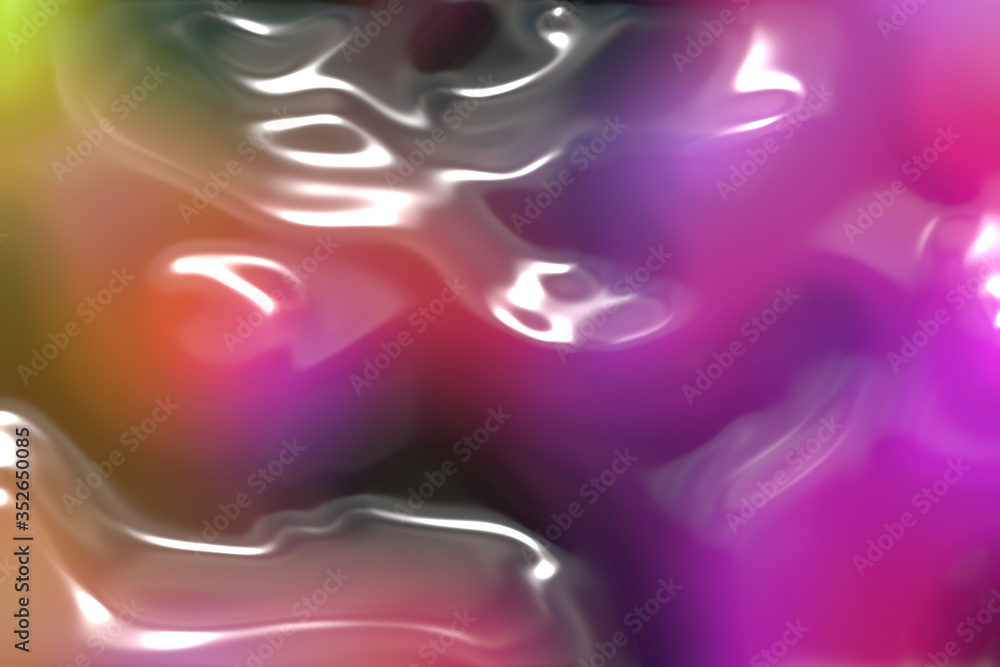 Poster creative soft focus soap glossy and shiny liquid or slime abstract gradient background or texture 3d