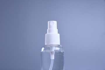 Disinfectant spray for the hands disinfection hands of various surfaces that people touch. Coronavirus protection.