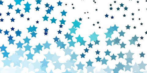 Light BLUE vector texture with beautiful stars. Modern geometric abstract illustration with stars. Best design for your ad, poster, banner.