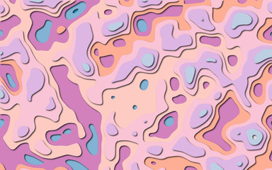 3d papercut abstract for banner design. Geometric pattern background. Ornament. White background. Vector template design. Colorfull paper cut background.