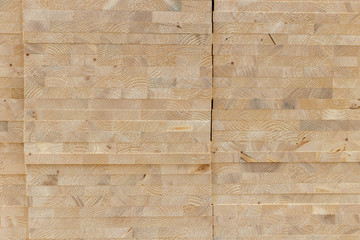 stacked pine wood planks, close-up