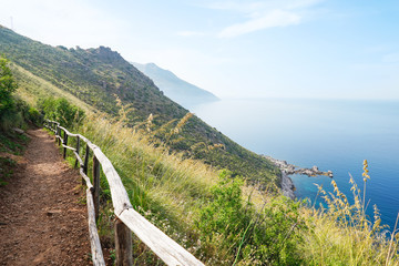 Fototapeta na wymiar Peaceful view in Nature Reserve Zingaro in Sicily