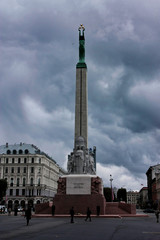 Fototapeta na wymiar The Freedom Monument In Riga
