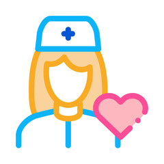 medical nurse icon vector. medical nurse sign. color symbol illustration