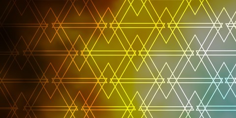 Light Blue, Yellow vector background with lines, triangles. Gradient triangles in abstract style on simple form. Best design for posters, banners.