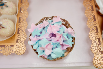 Bizet pink and turquoise in a beautiful vase