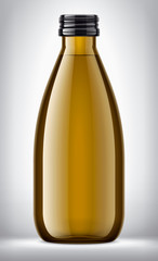 Fototapeta premium Glass Bottle on background. 