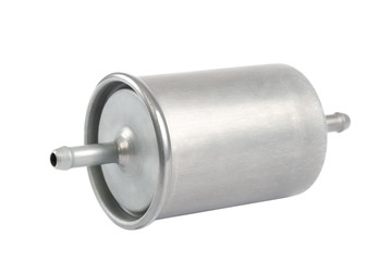 Automotive fuel filter isolated on white background