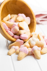 Jelly candy shape ice cream. Gummy bonbons.