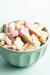 Jelly candy shape ice cream. Gummy bonbons.