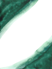 Watercolor green background. Abstract background. Hand drawn. Texture background.