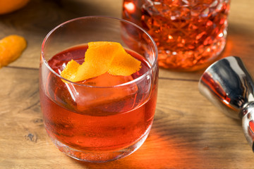 Refreshing Boozy Gin Negroni Cocktail