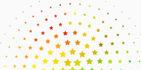 Light Green, Yellow vector template with neon stars. Modern geometric abstract illustration with stars. Theme for cell phones.