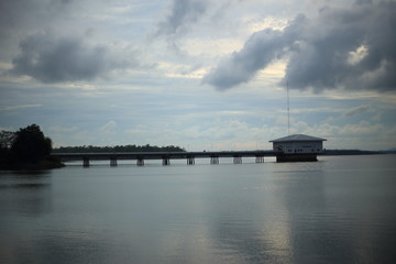 Pumping building of Dok Krai Reservoir, Thailand