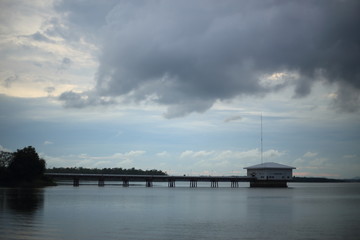 Pumping building of Dok Krai Reservoir, Thailand