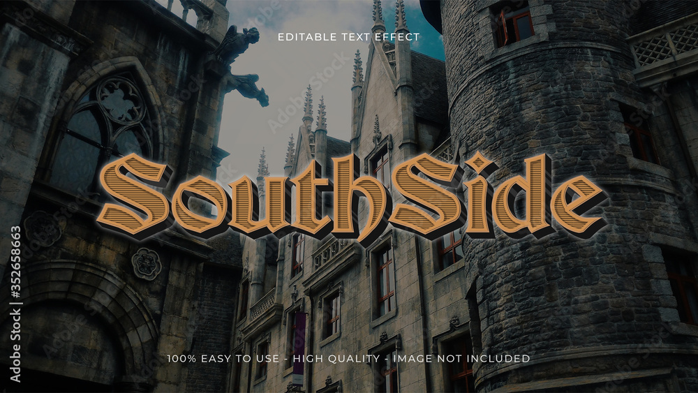 Poster midieval editable text effect