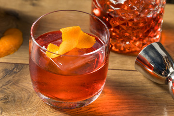 Refreshing Boozy Gin Negroni Cocktail