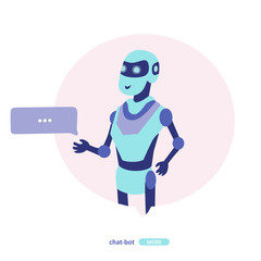 Chat bot robot, Cartoon flat vector illustration. Customer support Technology Communication concept.
