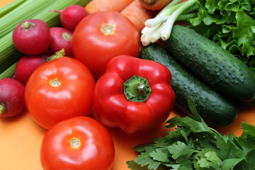 fresh vegetables on the table