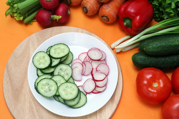 fresh vegetables on the table