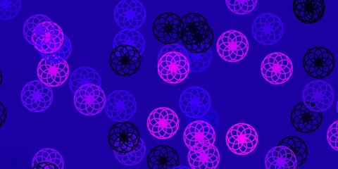 Light Purple, Pink vector background with bubbles.