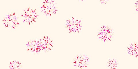 Light Pink, Yellow vector natural artwork with flowers.