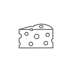 Cheese line icon vector illustration isolated on white.