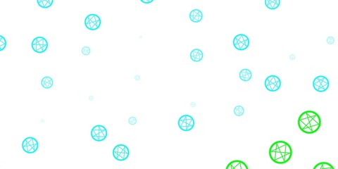 Light Blue, Green vector texture with religion symbols.