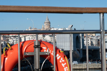 Obraz premium view of the port of istanbul