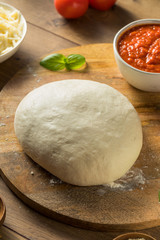 Homemade PIzza Dough and Ingredients
