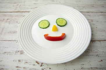vegetables funny face your plate make your breakfast