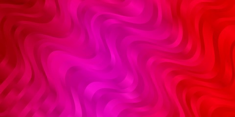 Light Pink vector template with lines. Abstract gradient illustration with wry lines. Best design for your posters, banners.