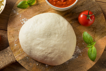 Homemade PIzza Dough and Ingredients