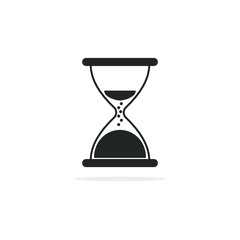 Hourglass icon on white background. Vector illustration