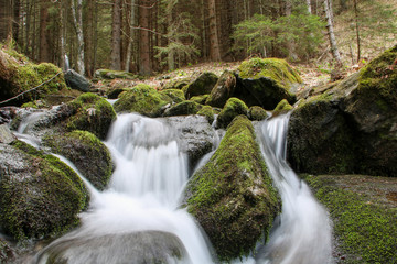 waterfall in lower austria in spring