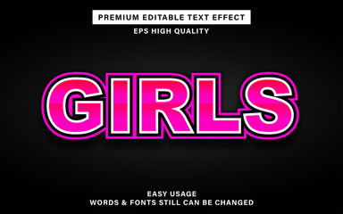 girls text effect