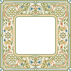 Victorian Floral Square Frame
