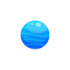 vector icon of the violet planet of the solar system, cartoon sticker for teaching astronomy, space for children in school online neptune with spots on the surface, shiny ball isolated on white eps 10