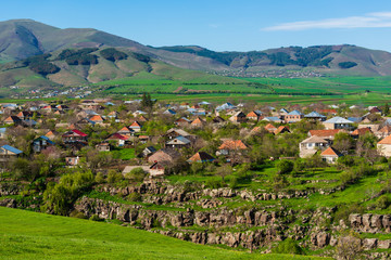 Fototapeta na wymiar View of Kurtan village in the Lori Province of Armenia