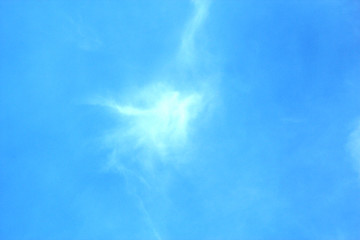 Bkue sky. White cloud. Nature background. Blue background