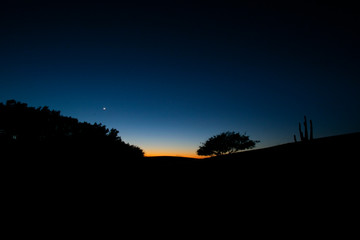 paisaje de anochecer 
