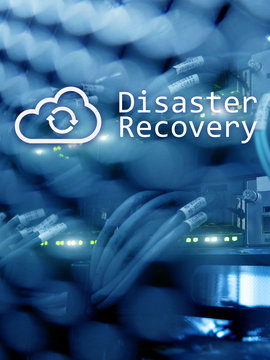 Cloud Server Data Loss Prevention Disaster Recovery Concept.