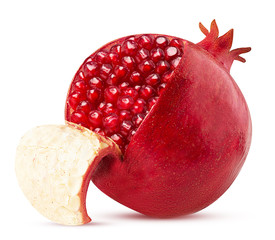 Ripe pomegranate fruit peeled