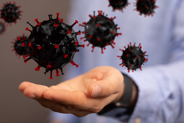virus. Novel, people  Concept  quarantine.
